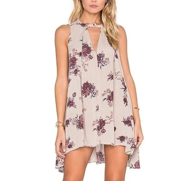 Free People Tree Swing Dress Washed Stone Combo Size S Bohemian Tunic - Picture 10 of 14